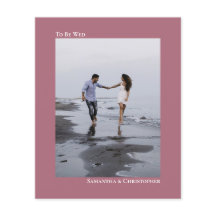 Convite de Foto de Casamento SIMPLES POEIRENTO ROS