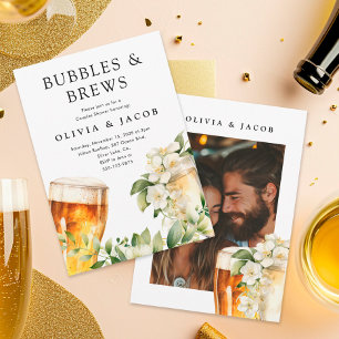 Convite de Foto de Chuveiro de Casais Bolhas e Cer