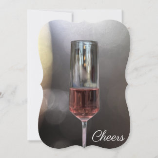 Convite de Foto de Copo de Vinho