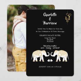 Convite de Foto de Destino de Casamento da Tailând