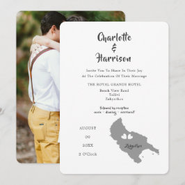 Convite de Foto de Destino de Casamento Zante