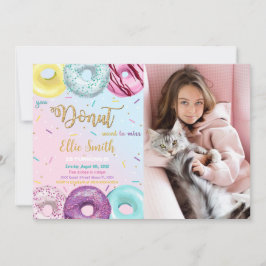 Convite de Foto de Donut de Aquarela