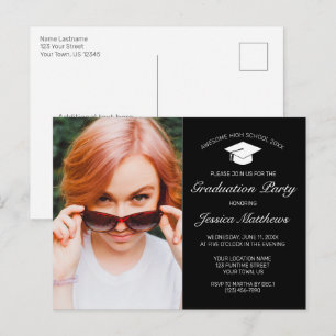 Convite de Foto de Formatura Minimalista Moderna