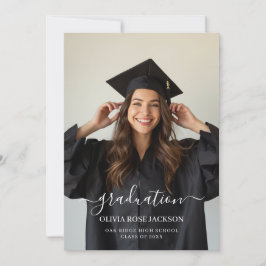 Convite de Foto de Formatura Minimalista Moderno