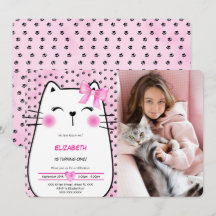 Convite de Foto de Gatinho