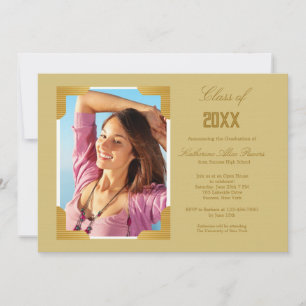 Convite de Foto de Graduação Enquadrada