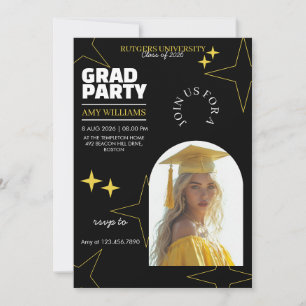 Convite de Foto de Graduado de Arquitetura Minimal