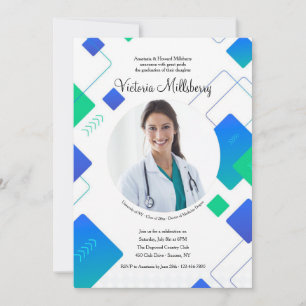 Convite de Foto de Graduado Moderno