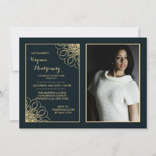 Convite de Foto de Graduado Real