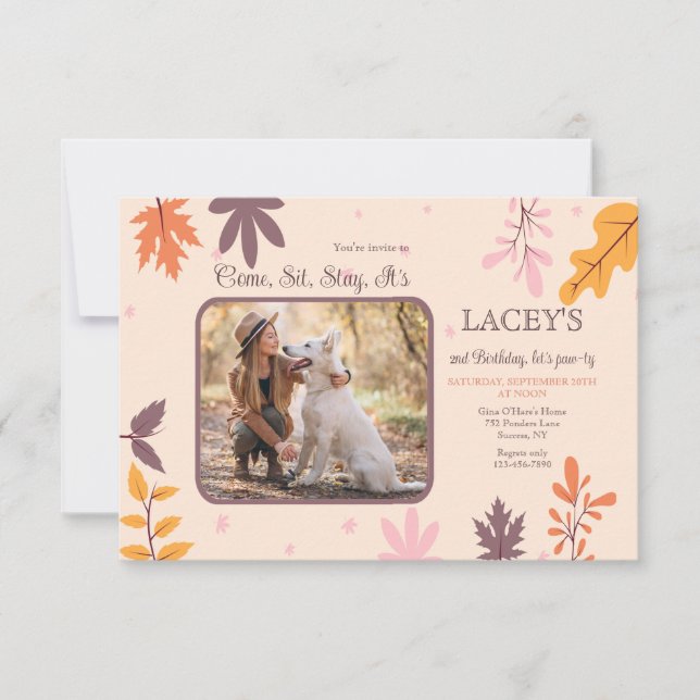 Convite de Foto de Outono (Frente)