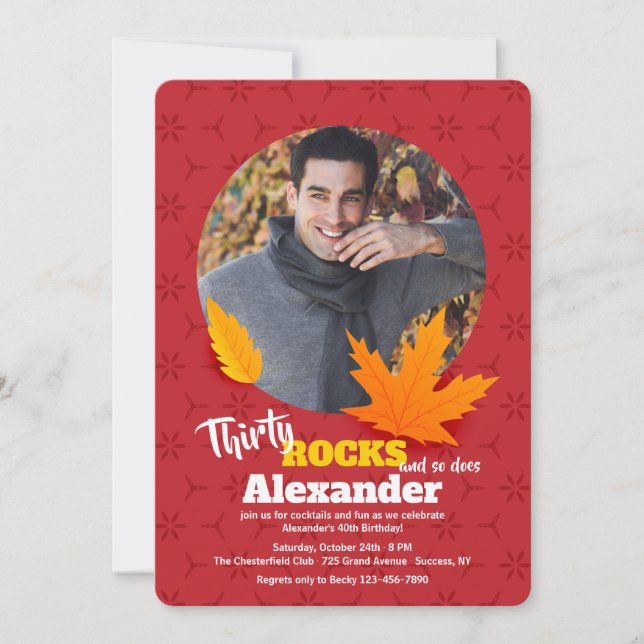 Convite de Foto de Outono (Frente)