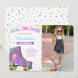 Convite de Foto de Patinação no Rolo 