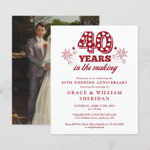 Convite de Foto do 40º Aniversário do Orçamento em