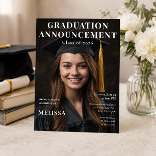 Convite de Foto do Anúncio de Formatura