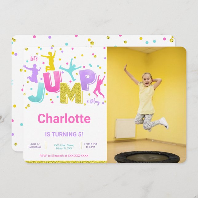 Convite de Foto Jump (Frente/Verso)