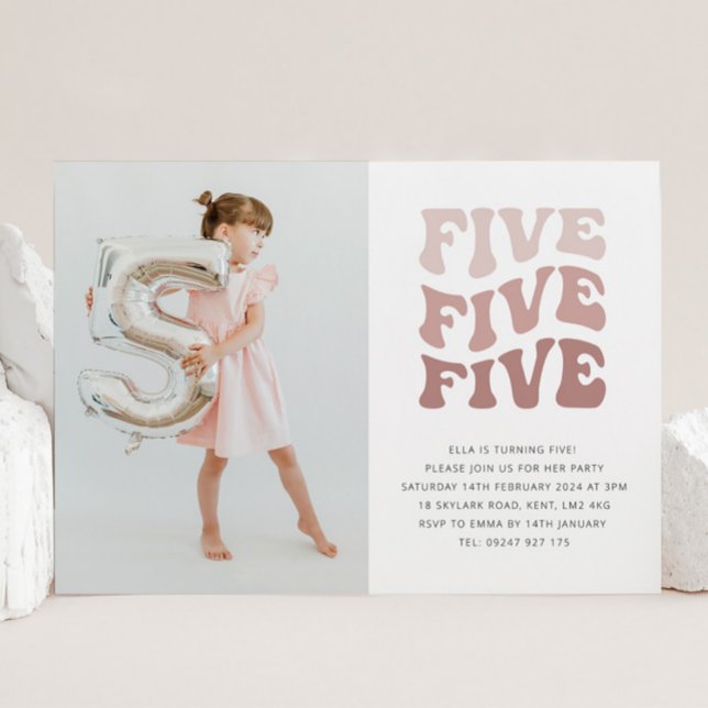 Convite de Foto Paisagem com Vermelhão Retrô Cinco (Criador carregado)