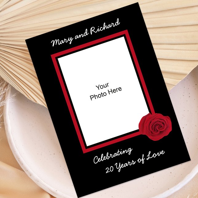Convite de Foto para Aniversário de 20 Anos de Cas (Criador carregado)