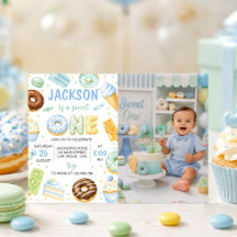 Convite de Foto para Aniversário Doce Donut