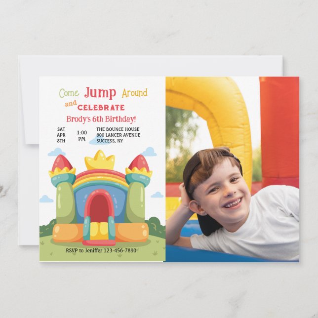 Convite de Foto para Casa Inflável (Frente)