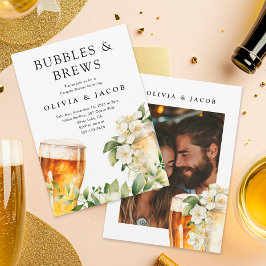 Convite de Foto para Chá de Casal Bolhas e Cerveja