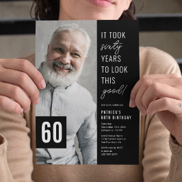 Convite de foto para festa de 60 anos