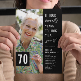 Convite de Foto para Festa de 70 Anos