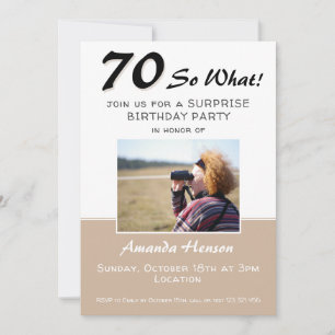 Convite de Foto para Festa de Aniversário Surpresa