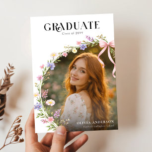 Convite de Foto para Festa de Formatura com Laço R