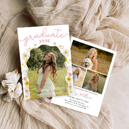 Convite de Foto para Festa de Formatura Floral