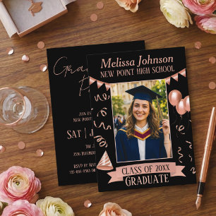 Convite de Foto para Festa de Graduação em Dourado