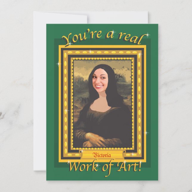 Convite de Foto para Festa de Pintura com Moldura  (Frente)