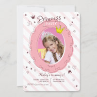 Convite de Foto para Festa de Princesa