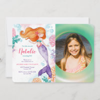 Convite de Foto para Festa de Sereia