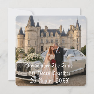 Convite de Foto para Festa Surpresa de Bodas de Ou