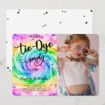 Convite de Foto Tie Dye
