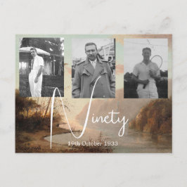 Convite de foto tropical de 90º aniversário