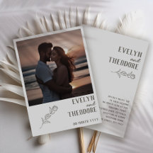 Convite de Fotografia da Flor de Arte Neutra Elega