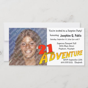 Convite de Fotografia de aniversário de 21 anos Ad