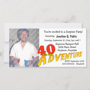 Convite de Fotografia de aniversário de 40 anos Ad