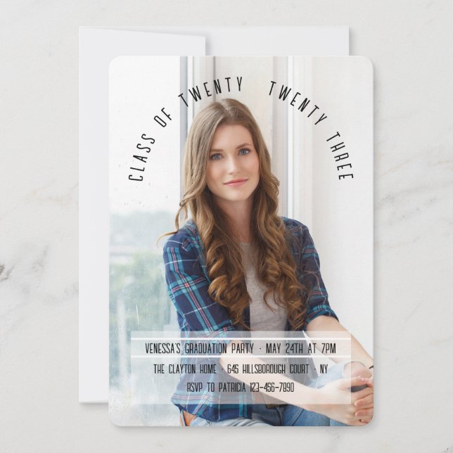 Convite de Fotografia de Arch de Tipo (Frente)