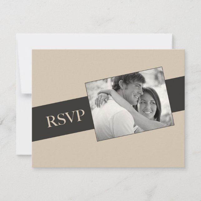 Convite de Fotografia de Casamento de RSVP (Frente)