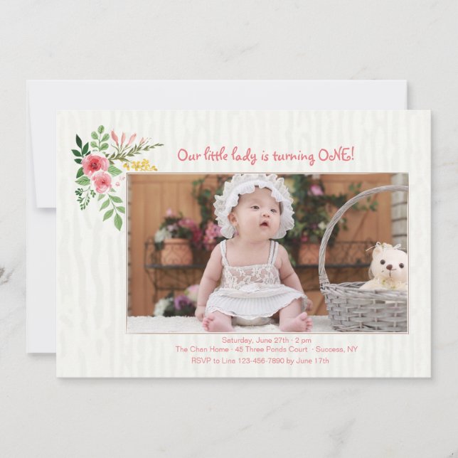 Convite de Fotografia de Expressão Rosa (Frente)