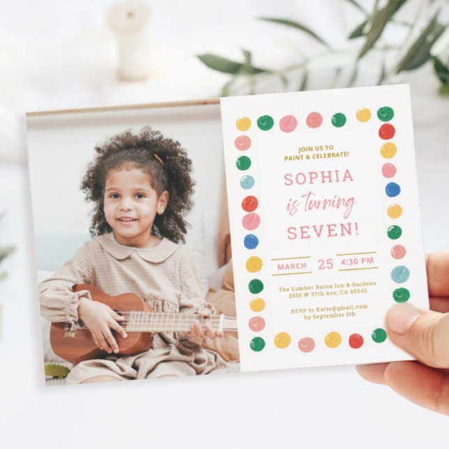 Convite de Fotografia de Festa de aniversário de P (Criador carregado)