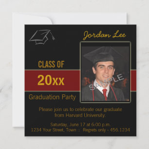 Convite de Fotografia de Festa de formatura