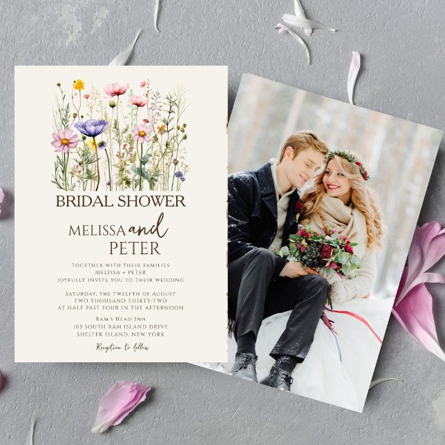 Convite de Fotografia de Flor Selvagem (Criador carregado)