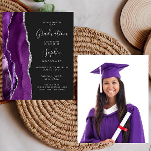 Convite de Fotografia de Formatura Orçamento Roxo 