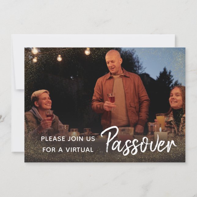 Convite de Fotografia de Passover Virtual (Frente)