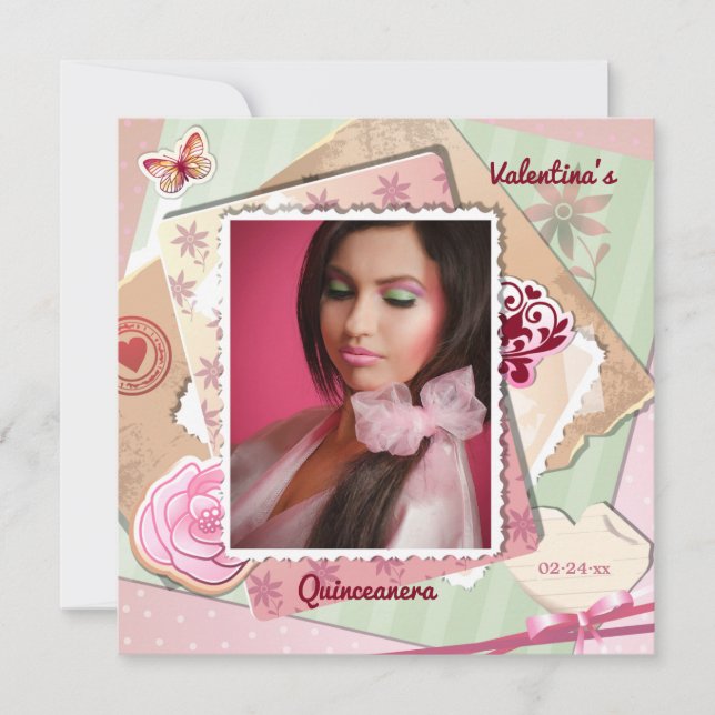 Convite de Fotografia de Quadro Romântico (Frente)