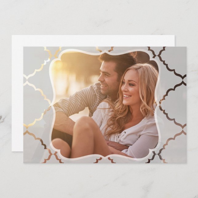 Convite de Fotografia de Vista Translúcida do Dama (Frente/Verso)