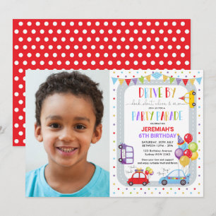 Convite de Fotografia Drive By Festa de aniversár